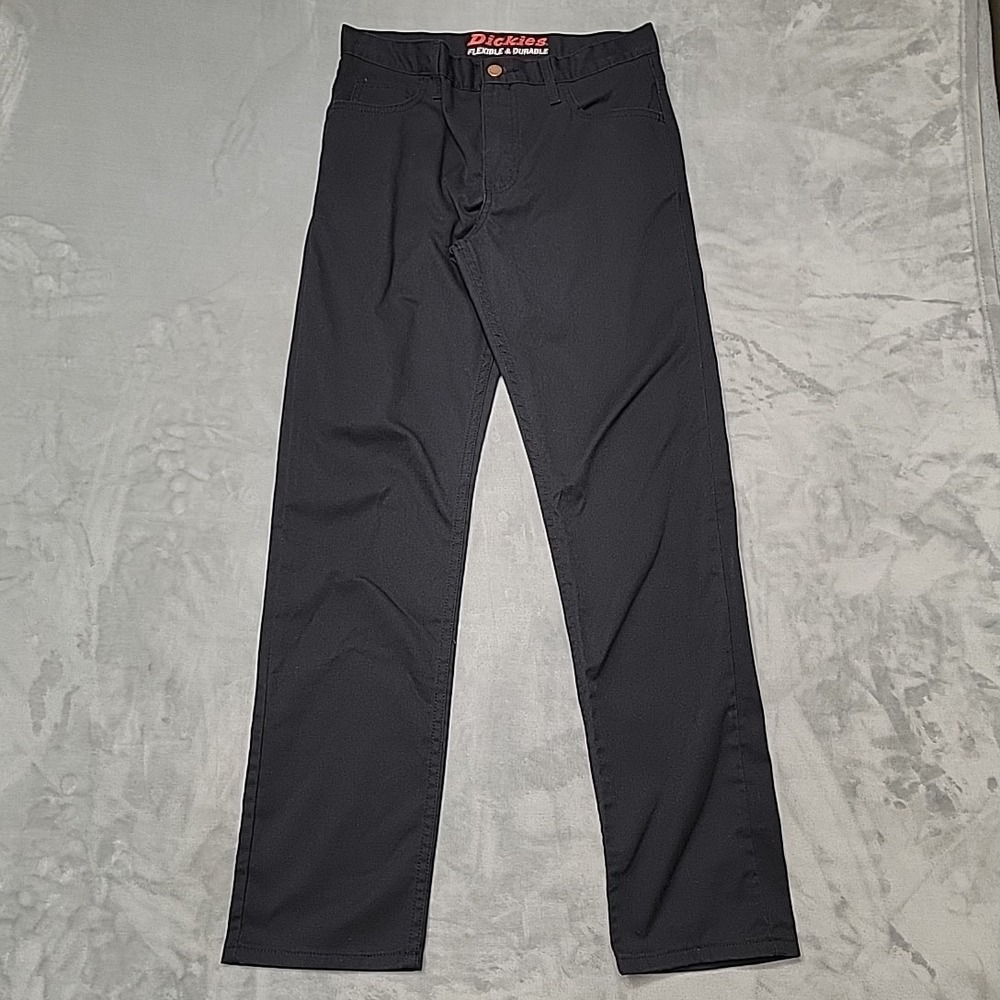 Dickies Pants Mens 30x32 Black WP860BK Slim Taper Workwear Chino